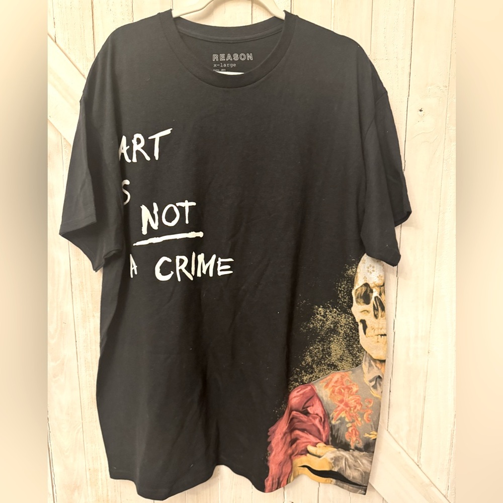 Reason “Art Is Not a Crime” Graphic Tee – XL Mens (NWOT)